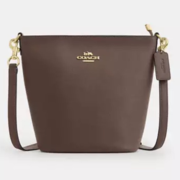 Coach Handbags - 🤎Coach NWT Dark Sand Stone Logan Duffle Bag with Crossbody Strap &Gold Hardware